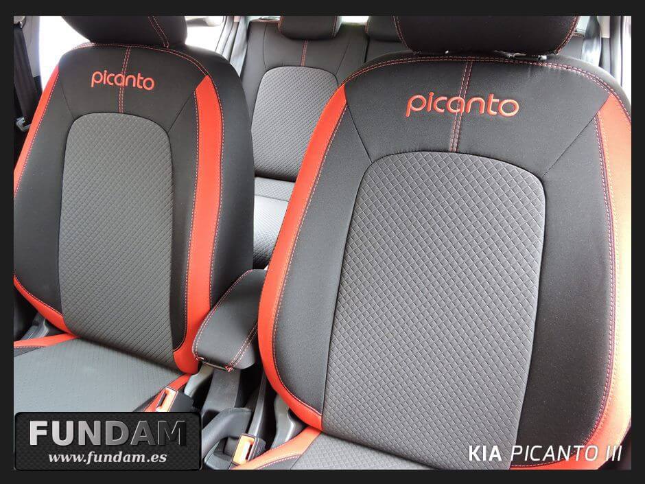 Fundas a medida de tela para asientos de KIA Picanto III
